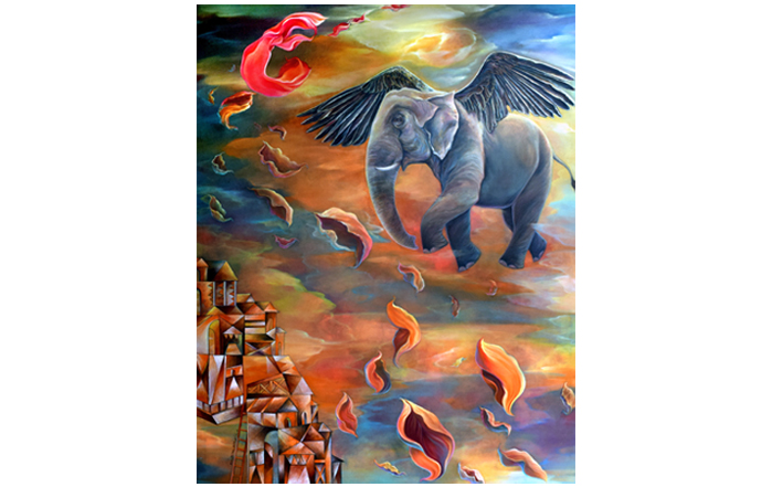 SKSN37  
Unfolded Dream  
Acrylic on canvas 
60 x 48 inches 
Available 